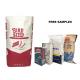 Multi Layers Plain Kraft Paper Valve Flour Packing Bag Food Grade 20kg 25kg