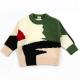 Custom Knitted Pattern 100% Cotton Wool Woolen Yarn Color Combination Toddler Baby Boy Sweater for Kids Winter Wear