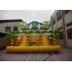 Yellow Commercial Inflatable Slide , Inflatable Stair Slide With Two Slide Way