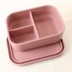 3 Compartment Silicone Lunch Containers , Reusable Silicone Bento Lunch Box Leak Proof