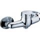 Wall Mounted Chrome Two Hole Bathroom Faucet Shower Mixer Taps with Single Lever