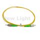 FC / APC - FC / APC Optical Fiber Patch Cord Single Model 9 / 125 Simplex PVC Yellow Cable