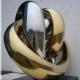 Circle Mirror Metal Modern Indoor Sculptures Abstract Stainless Steel