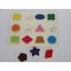 Quality Educational Preschool Colorful Board Triangle / Rectangle Toddler Wooden Puzzles