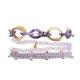 Lavender Stackable Handmade Weave Beads Bracelet Set For Valentine'S Day