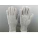 Elastic Cuff Cotton String Knit Gloves , Cotton Work Gloves With Rubber Gripper Dots