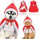 Adjustable Pet Christmas Outfit Fleece Cloak Cats And Dogs Apparel Red Hat