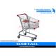 Steel 4 Wheels Small Grocery Shopping Carts For Supermarket 3 Years Warranty