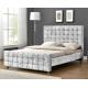 OEM Upholstered Grey King Size Bed Crush Velvet Fabric Bed Frame EMC Certificate