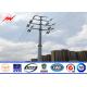 33kv Overhead Line Project Electric Power Pole Galvanised Steel Poles