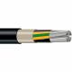 Aluminium Underground Insulated Electrical Wire PVC Jacket Four Core