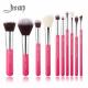 Rose Carmine Natural Makeup Brushes Set