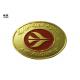 Zinc Alloy Material Gold Collector Coins , Red Color Fill Elongated Navy Challenge Coins