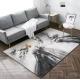 Simple Rectangle Polyester Fiber Living Room Floor Carpet Special Style