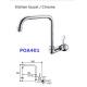 ABS Metered Wall Mount Hand Sink Faucet In Chrome And White