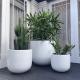 Outdoor White Durable Light Weight Flower Pots Large Round Customized Plant Pots Modern Design Planting Big Trees