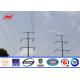 ISO 9001 69 kv Electrical Transmission Line Pole ASTM A572 Steel Tubular