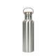Stainless Steel Double Wall 12 Oz Sliver Insulated Sports Bottle With Wooden Lid