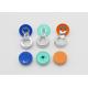 Medicinal Aluminum Plastic Caps , Cosmetic Glass Vial Cap With Multiple Color