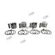 4PCS Piston With Rings For Fits Toyota 4P Excavator Diesel Engine