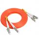 Red Fiber Optic Patch Cord Multimode Duplex Type Low Insertion Loss