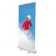 Preformed Retractable Banner Stands W 61 * H 160 Cm Size Alloy Material