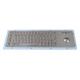 Vandal Proof SS Industrial Keyboard With Trackball , flat key keyboard with 69 Key