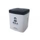 Attractive Design 94cm Square Tea Tin Can with White Under laying Print