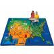 Factory Wholesale Baby Nylon Play Mat With World Map Printed For Baby Education Care , Size 100*100 CM