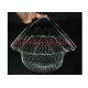 Metal Wire Mesh Tray Foldable Strainer Kitchen Tool Fold Flat Easy To Store