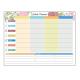 Custom Weekly Magnetic Fridge Calendar Dry Erase Horizontal Notepad 16.9 X 13inch