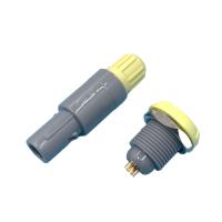 ODM Push Pull Medical Device Connectors 3 Pin Gold Plated Brass