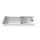 Industrial IP65 Stainless Steel Metal Keyboard With Trackball For Industrial Applications