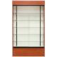 Tall Retail Wall Display Shelves Glass Fronted Wall Mounted Display Cabinet With LED Light