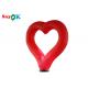 2.5mH Red  Inflatable Lighting Decoration For Wedding / Blow Up Heart
