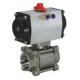 Pneumatic Water Oil Gas Acid Stainless Steel Flanged Ball Valve SS -20℃ - 190℃