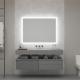 Swiveling Design Bathroom Mirror With Lights Eco Friendly Square Make Up Mirror