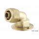 TLY-1241 1/2-2 aluminium pex pipe fitting brass tee wall NPT nickel plated water oil gas mixer matel plumping joint