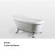 Ellipse Shape Acrylic Clawfoot Bathtubs Pure Color For Bathroom CE Test Passed