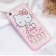 Hard PC + Silicone Side Cute Cat Ring Buckle Back Cover Cell Phone Case For iPhone 7 7 Plus 6 6s Plus