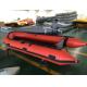Color Hypalon Foldable Inflatable Boat Aluminum Floor For Rescue