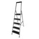 5 Steps  Aluminium Folding Step Ladder With Tool Tray Max Load 150kg