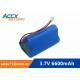 18650 3.7V 6600mAh rechargeable li-ion battery pack 1S3P for home appliancewi