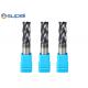 2 / 4 Flute Square Carbide End Mill , Solid Carbide Roughing End Mills