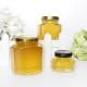 Wide Mouth 250ml Hexagonal Glass Honey Jars With Screw Lid
