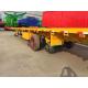 Yellow 53 Foot Flatbed Trailer Q345B Flatbed Equipment