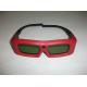 High Transmittance Active 3D Glasses Battery Powered LCD Lenses With Red Frame