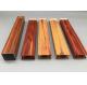 Lightweight Sliding Door Wood Finish Aluminium Profiles For Furniture , Architectural