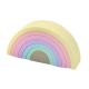 Rainbow Silicone Building Block Flexible Toys For 0-12 Months Babies Customized Colors