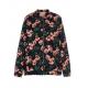 Woven Fabric Cool Women Jacket Ladies Flower Print Long Sleeve Coat For Autumn
